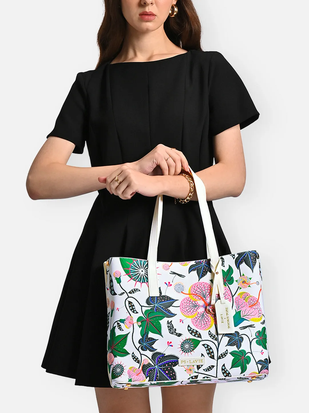 Abutilon Print Large Tote Bag