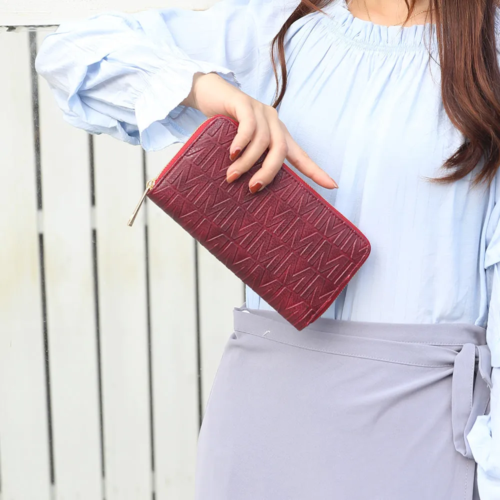 Allison Vegan Leather 2 PCS Tote & Wallet Handbag