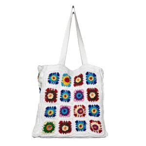 Anju Jewelry - Laya Crochet Tote Bag, White