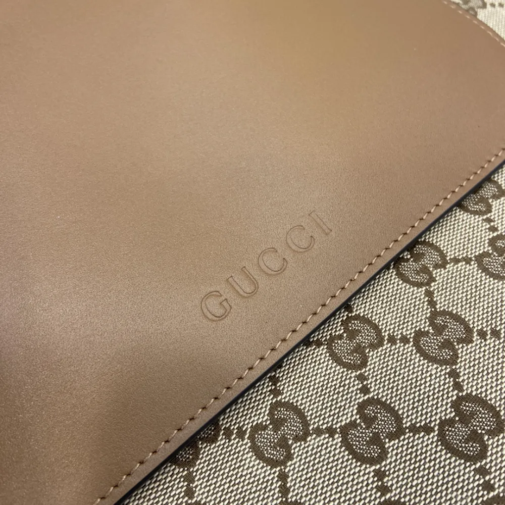 B Medium Shoulder Bag Beige And Dark Brown Leather Tote Bag for Women