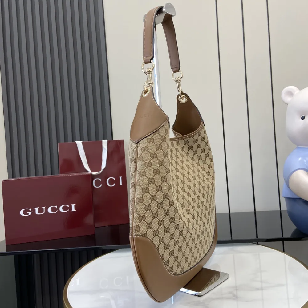 B Medium Shoulder Bag Beige And Dark Brown Leather Tote Bag for Women