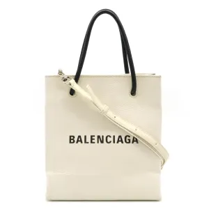 Balenciaga ivory Leather Shoulder Bag Tote Bag (Pre-Owned)