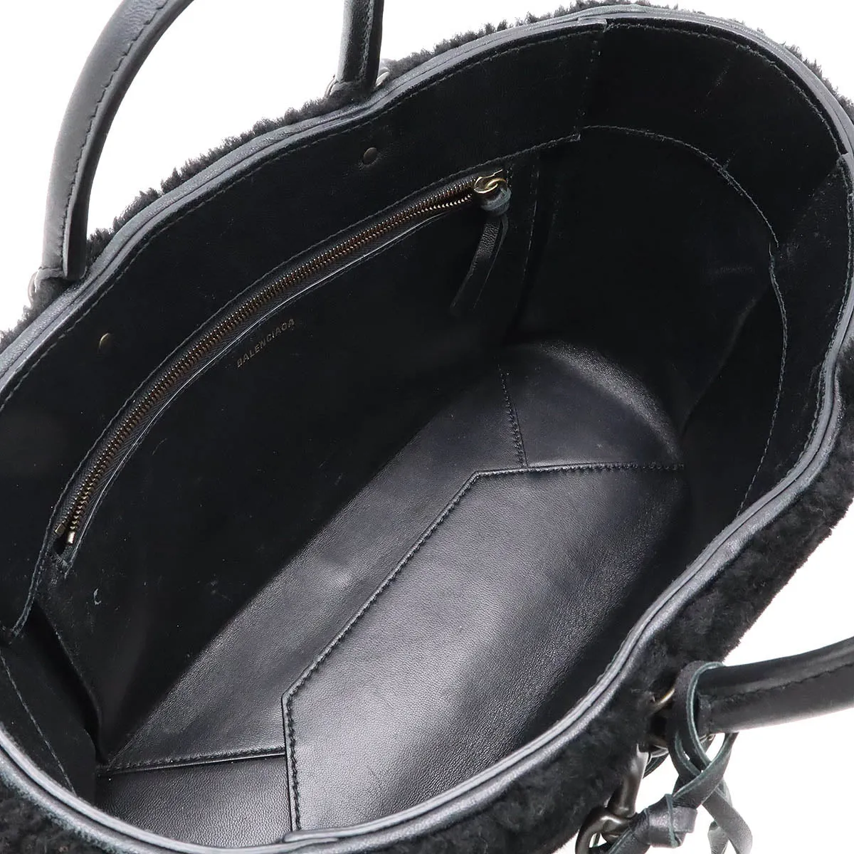 Balenciaga Shearling Leather 2WAY Tote Bag