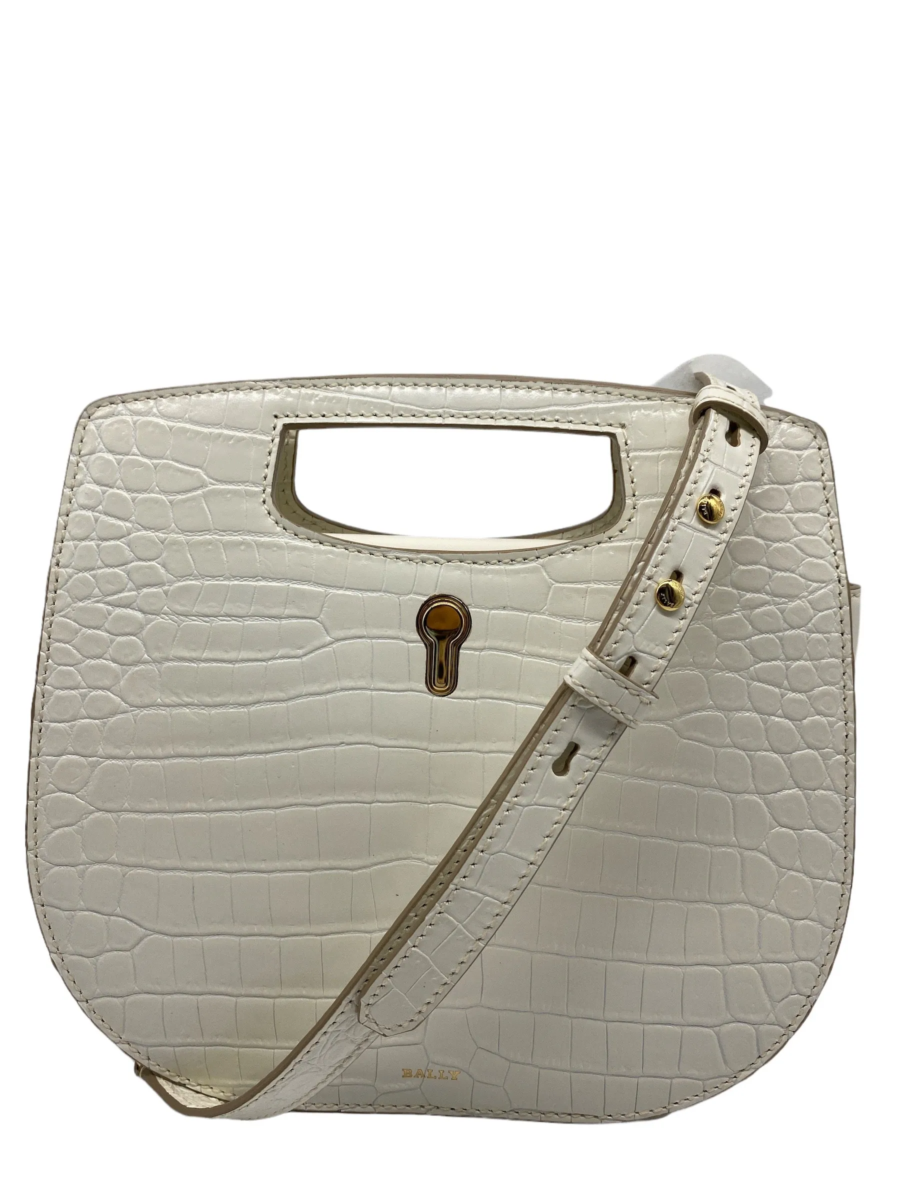Bally Caya Women's 6232623 Bone Leather Top Handle Bag
