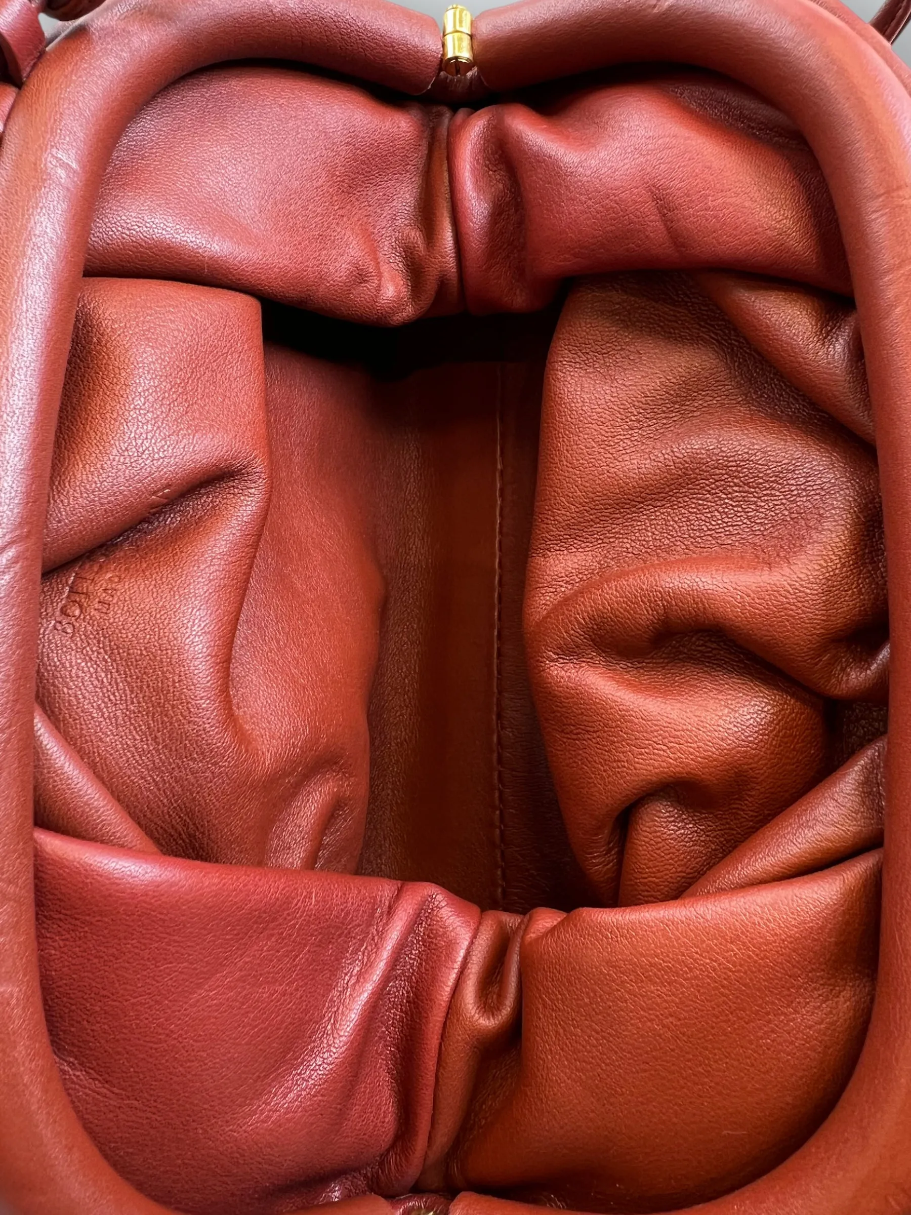 Bottega Veneta Rust The Pouch Mini Crossbody Bag