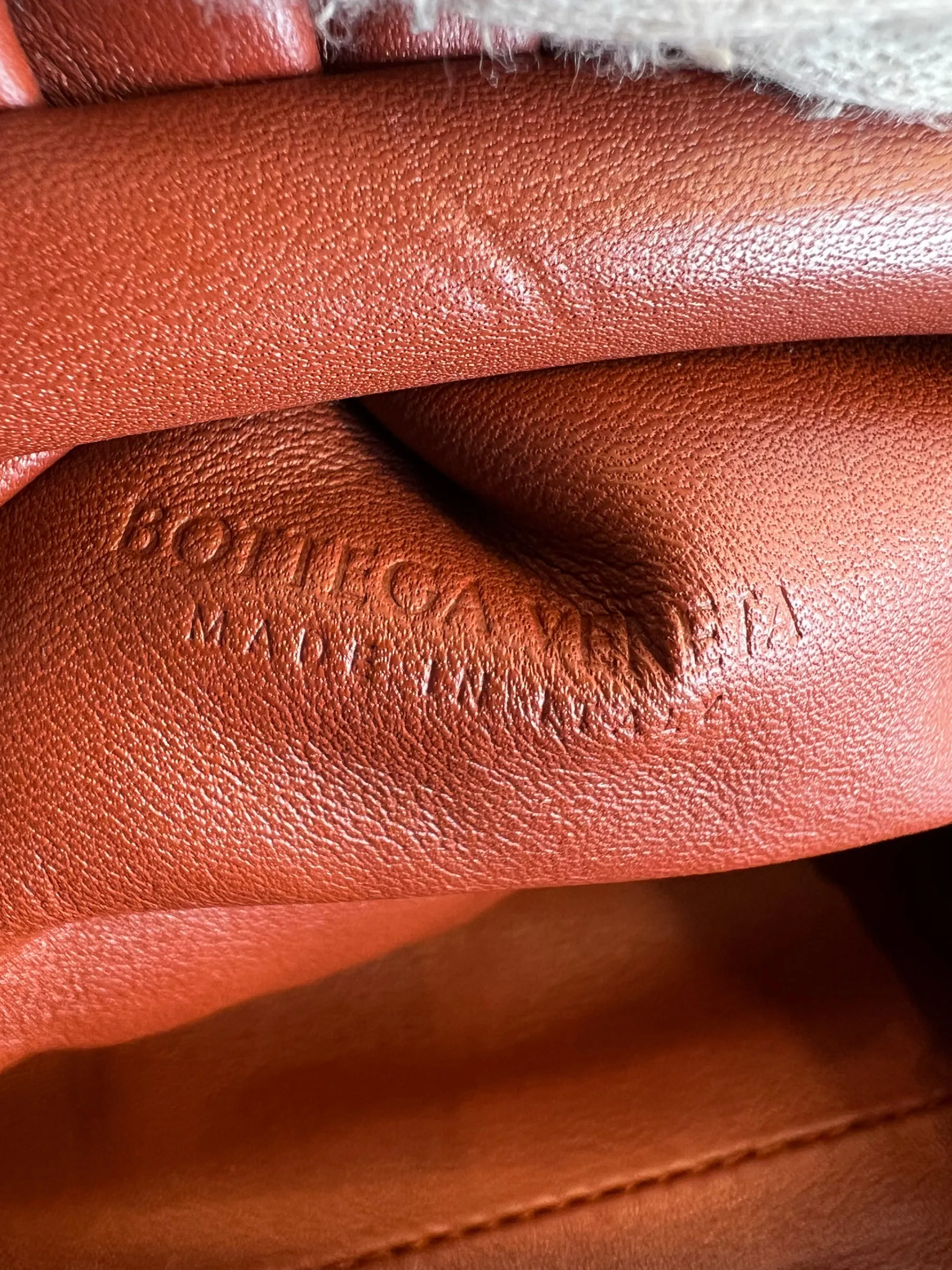 Bottega Veneta Rust The Pouch Mini Crossbody Bag