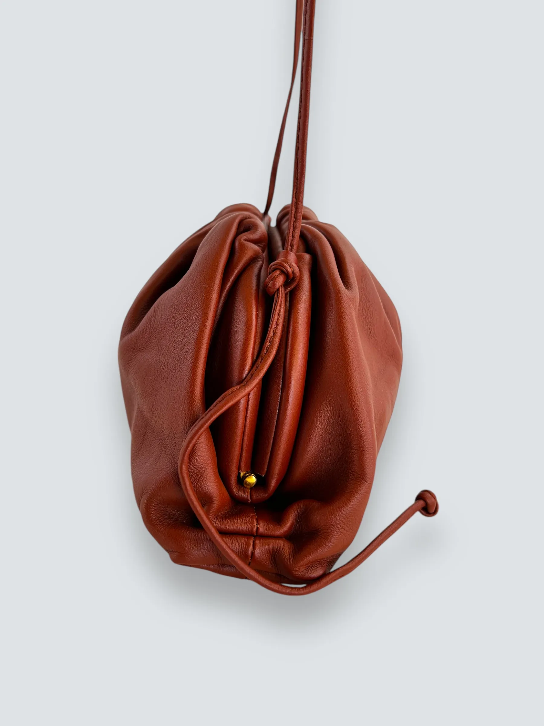 Bottega Veneta Rust The Pouch Mini Crossbody Bag