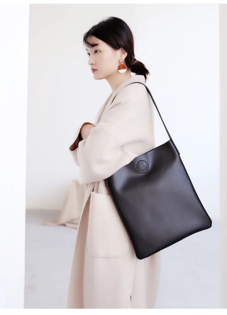 Brown Leather Womens Tote Bag Purse Shoulder Bag For Women