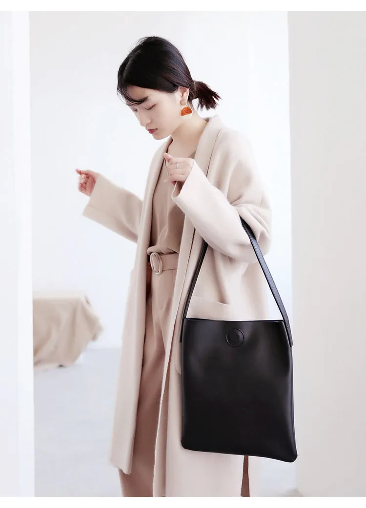 Brown Leather Womens Tote Bag Purse Shoulder Bag For Women