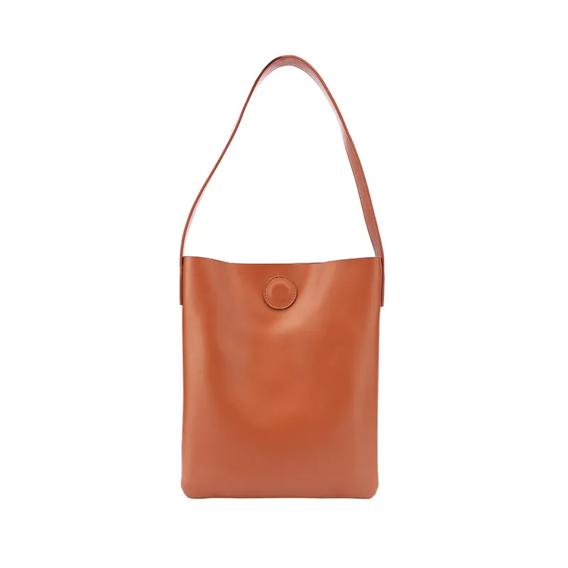 Brown Leather Womens Tote Bag Purse Shoulder Bag For Women