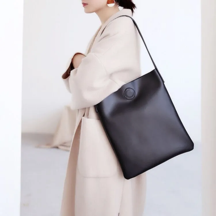 Brown Leather Womens Tote Bag Purse Shoulder Bag For Women