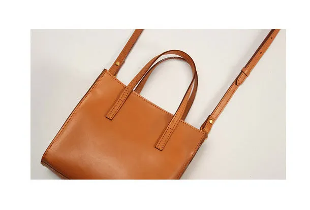 Brown Womens Leather Tote Purse Handbag Shoulder Bag Small for Women Leather Shopper Bag