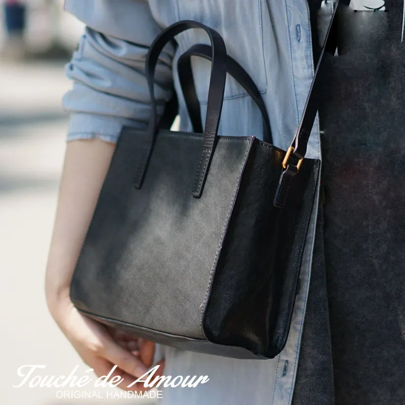 Brown Womens Leather Tote Purse Handbag Shoulder Bag Small for Women Leather Shopper Bag