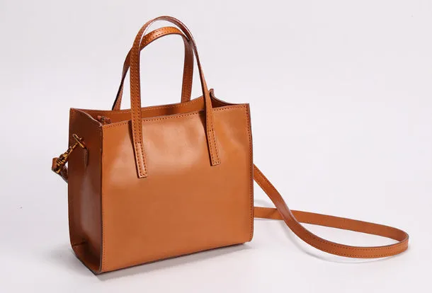 Brown Womens Leather Tote Purse Handbag Shoulder Bag Small for Women Leather Shopper Bag