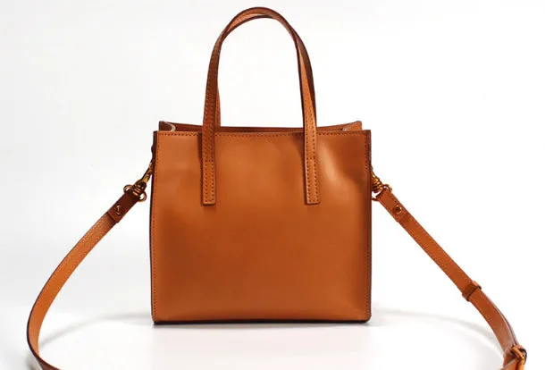 Brown Womens Leather Tote Purse Handbag Shoulder Bag Small for Women Leather Shopper Bag