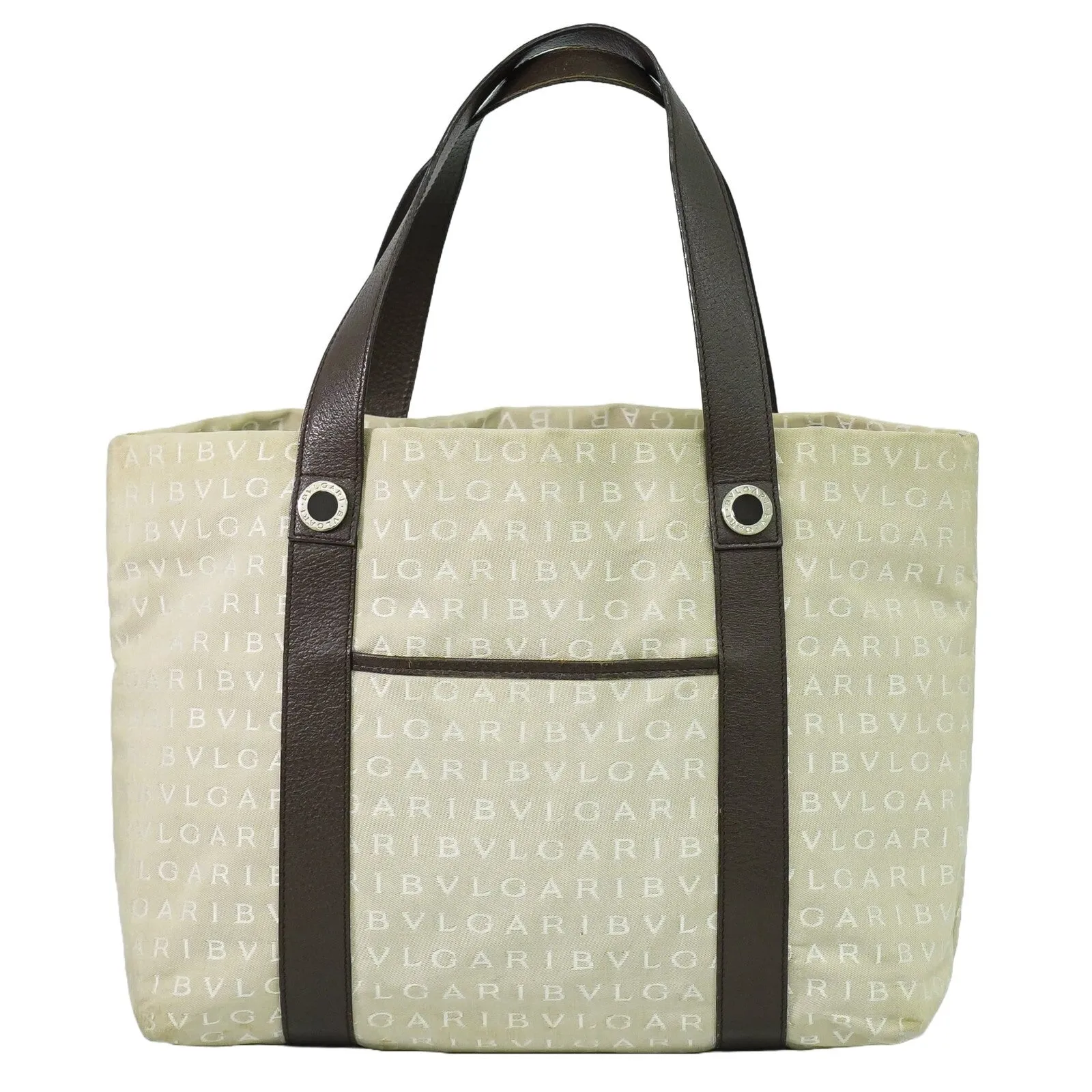 Bulgari Logo Mania Canvas Tote Bag (Pre-Owned)