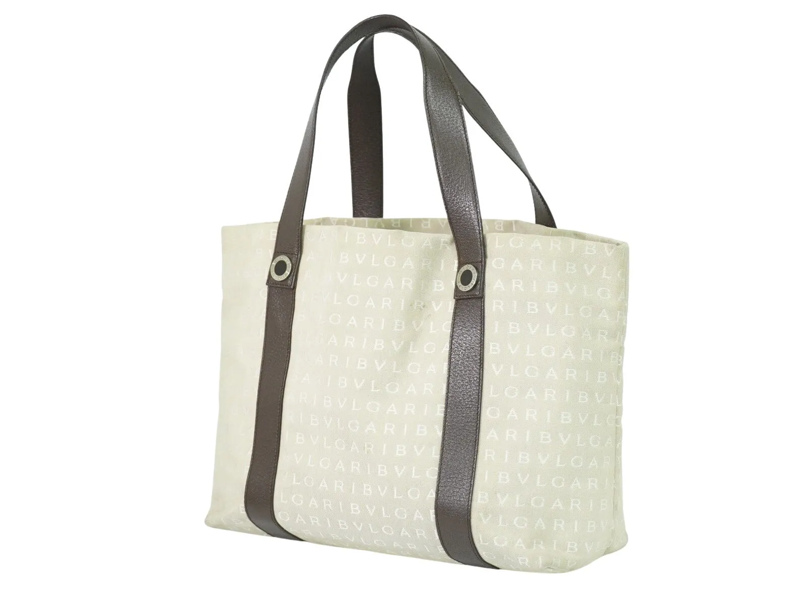 Bulgari Logo Mania Canvas Tote Bag (Pre-Owned)