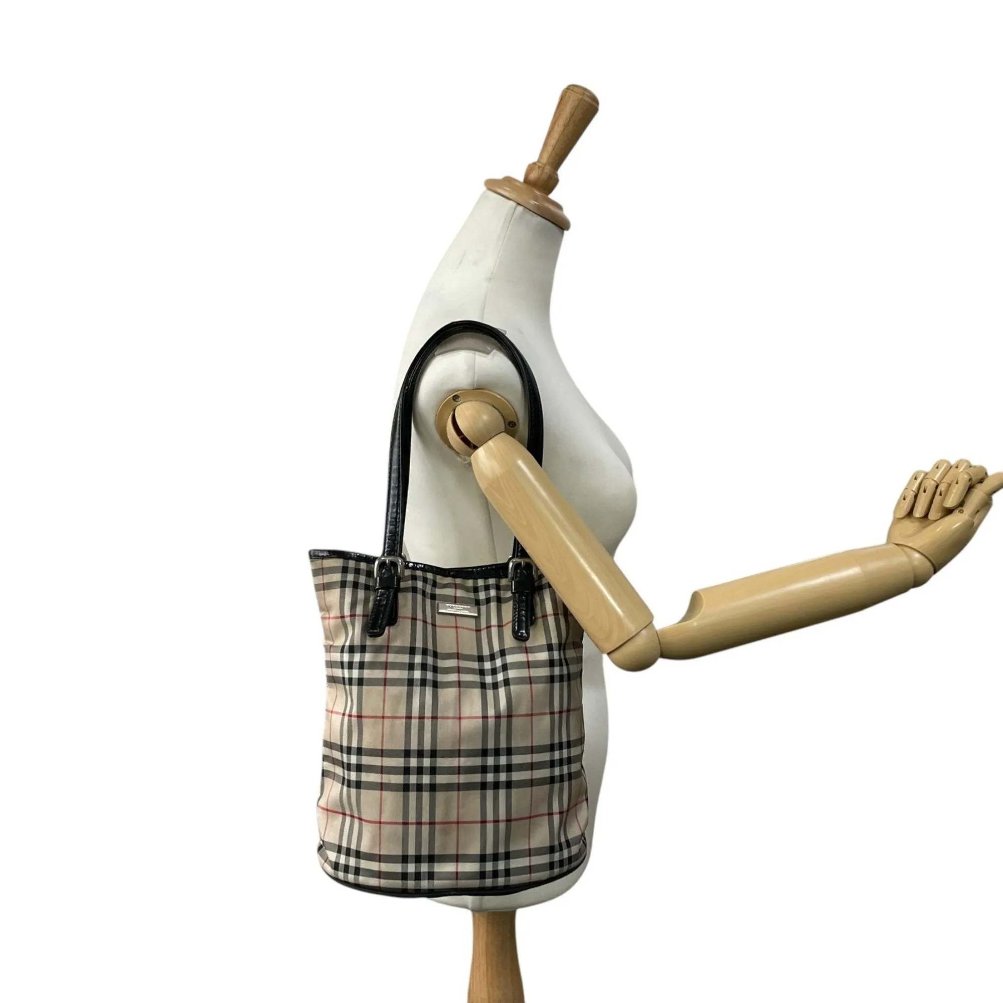 Burberry  Canvas Leather Tote Bag (Pre-Owned)