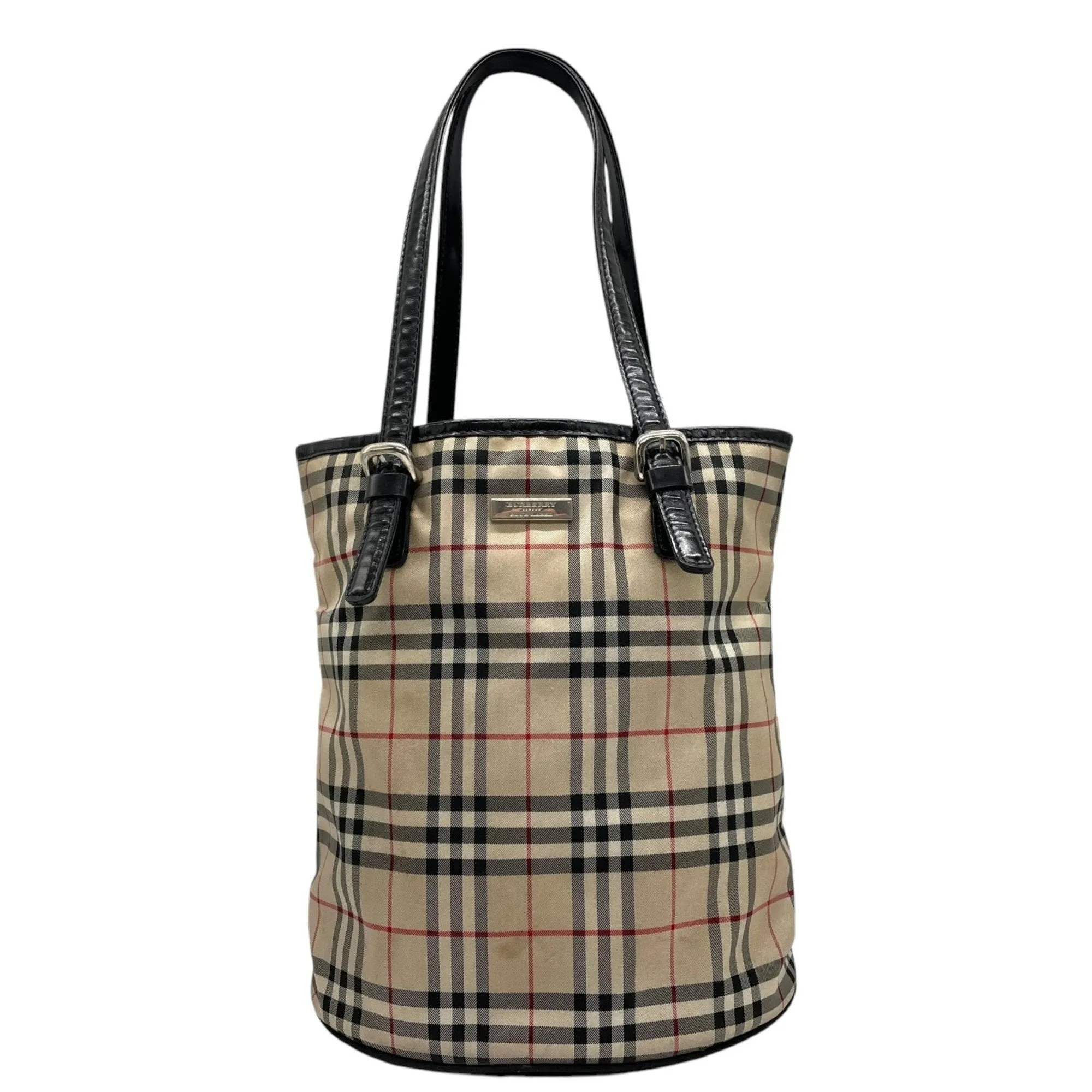 Burberry  Canvas Leather Tote Bag (Pre-Owned)