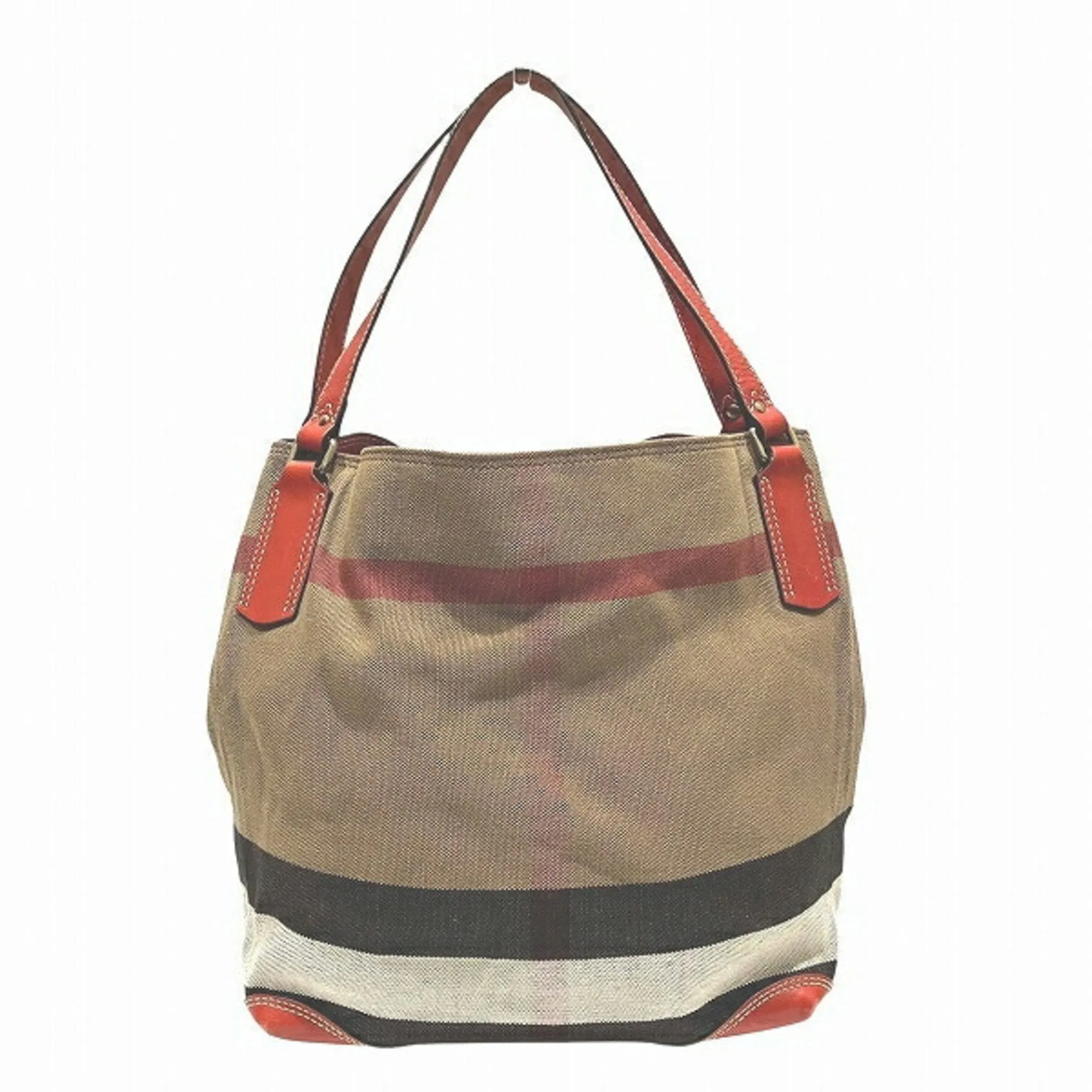 Burberry  Color Canvas Leather Pouch Shoulder Bag Tote Bag (Pre-Owned)