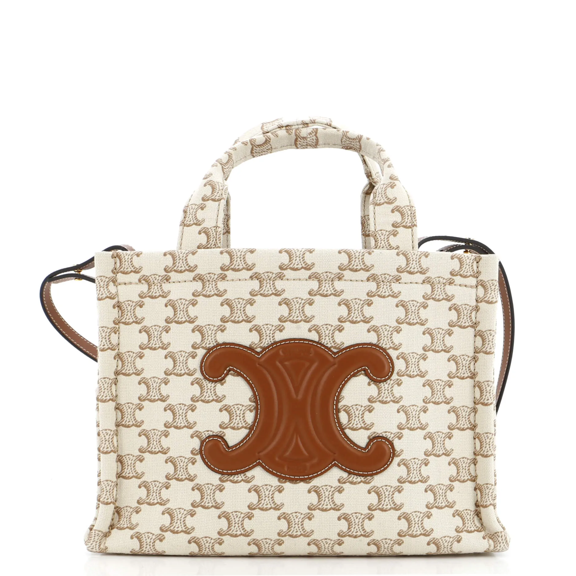 Cabas Thais Tote Triomphe Printed Canvas Small