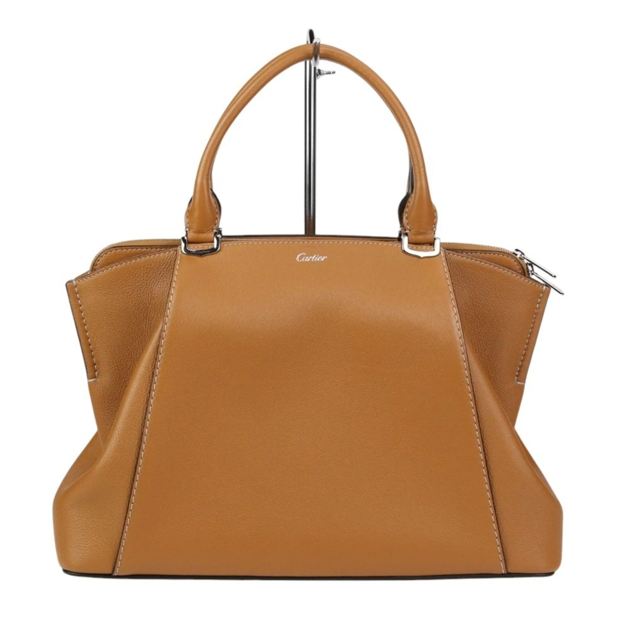 Cartier Leather Handbag Tote Bag (Pre-Owned)