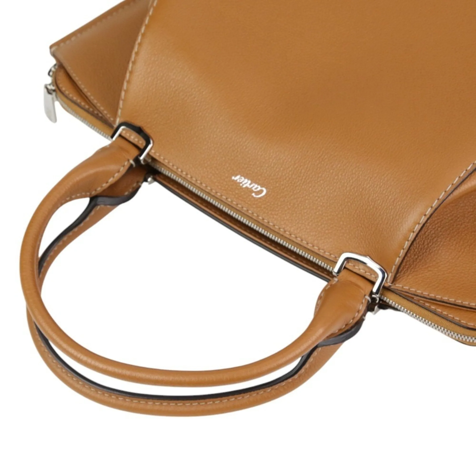Cartier Leather Handbag Tote Bag (Pre-Owned)