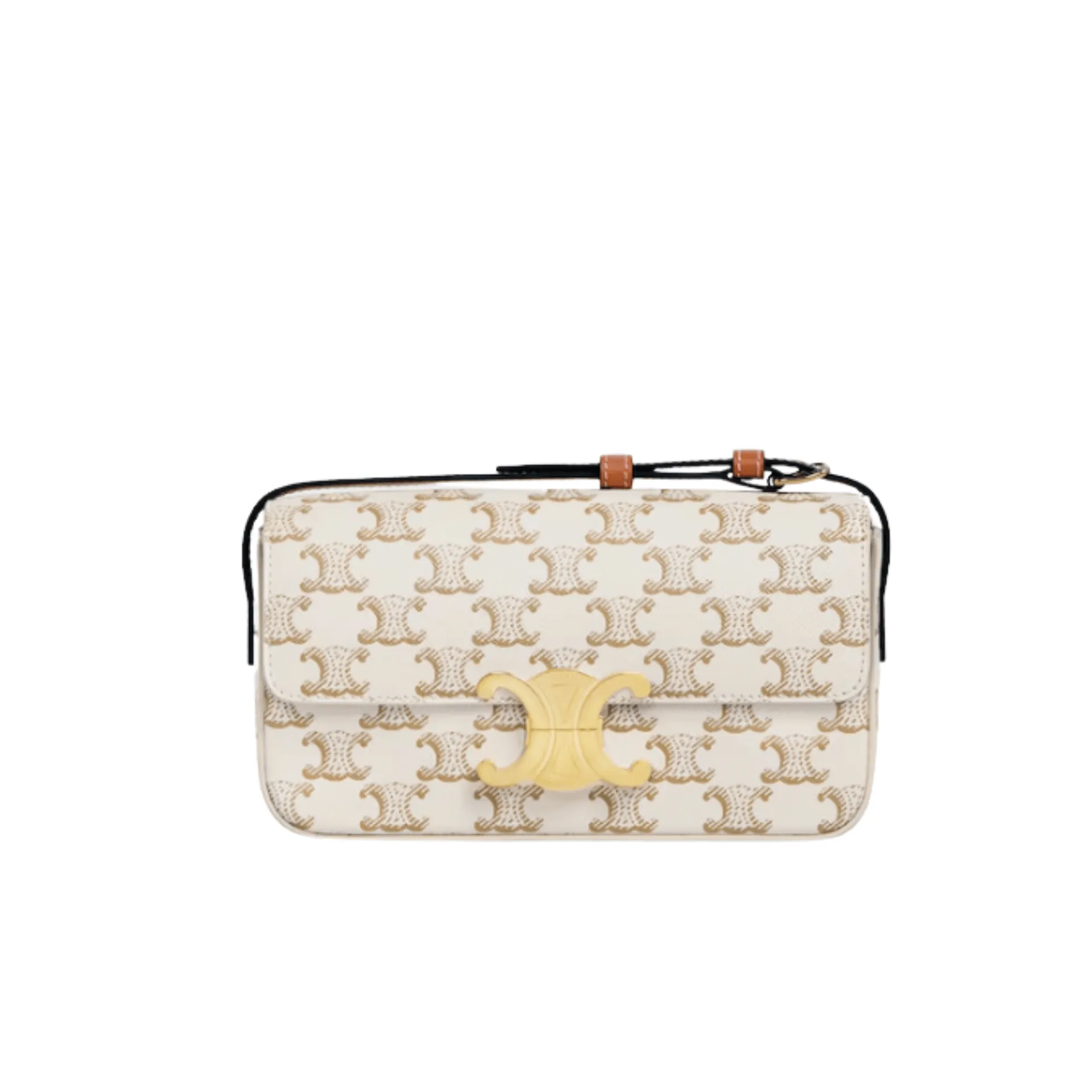 CELINE SHOULDER BAG CLAUDE IN Triomphe canvas and calfskin