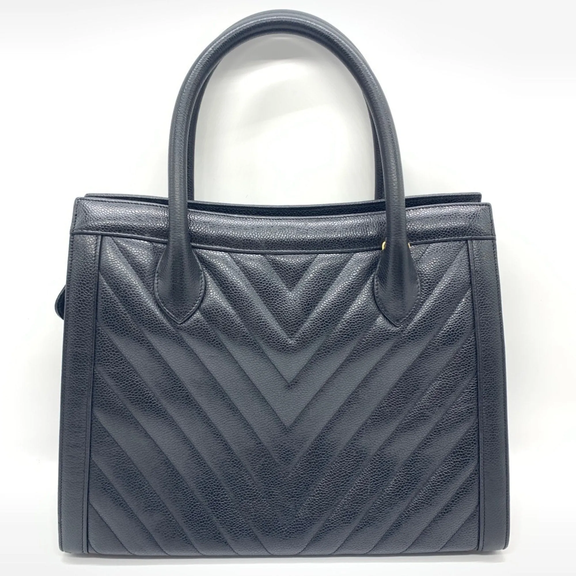 Chanel Grained Calfskin Handbag Tote Bag (Pre-Owned)