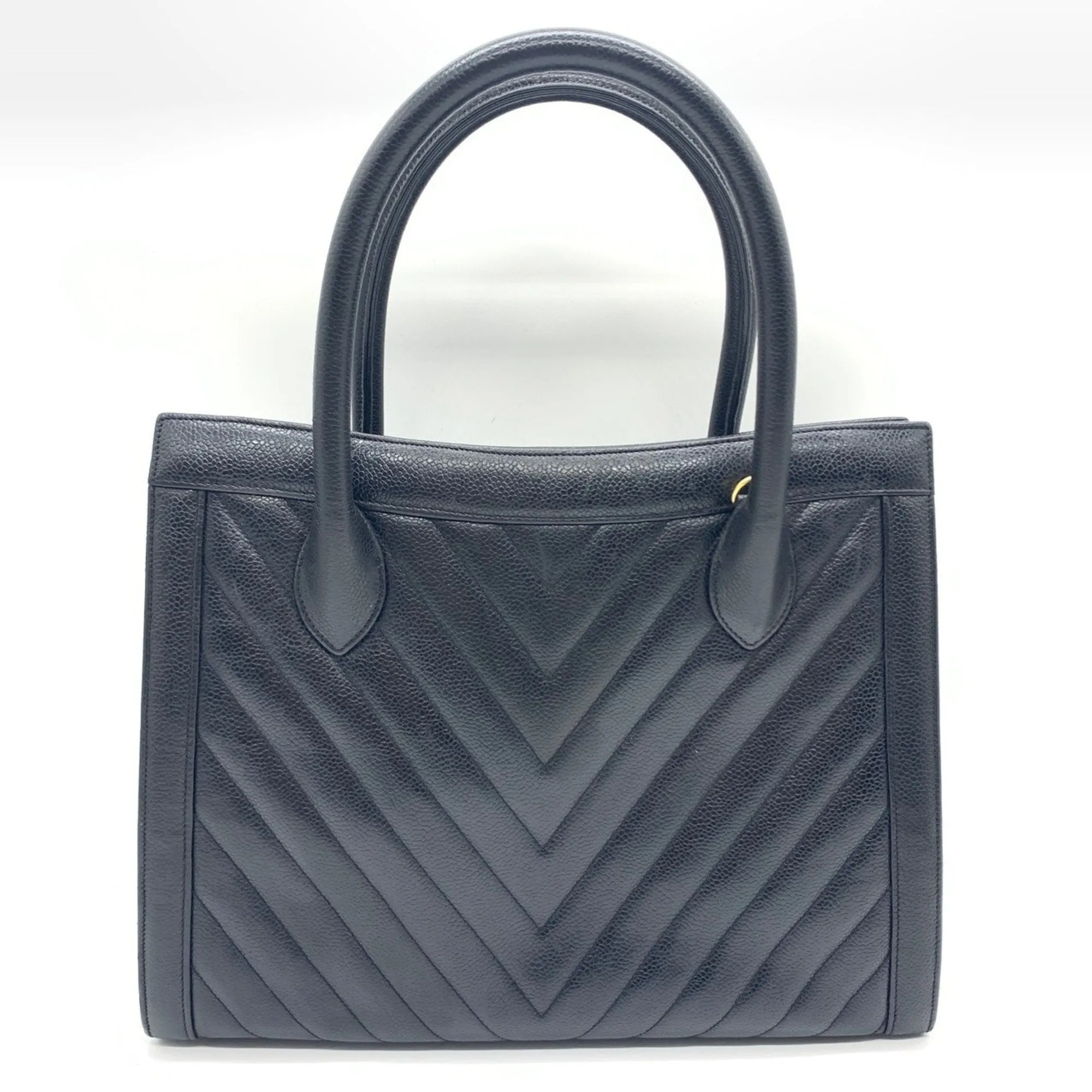 Chanel Grained Calfskin Handbag Tote Bag (Pre-Owned)