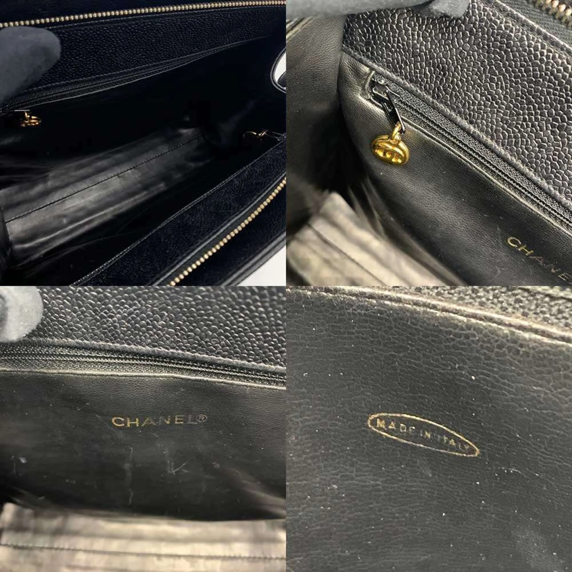 Chanel Grained Calfskin Handbag Tote Bag (Pre-Owned)
