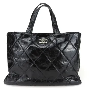 Chanel Leather Tweed Tote Bag (Pre-Owned)