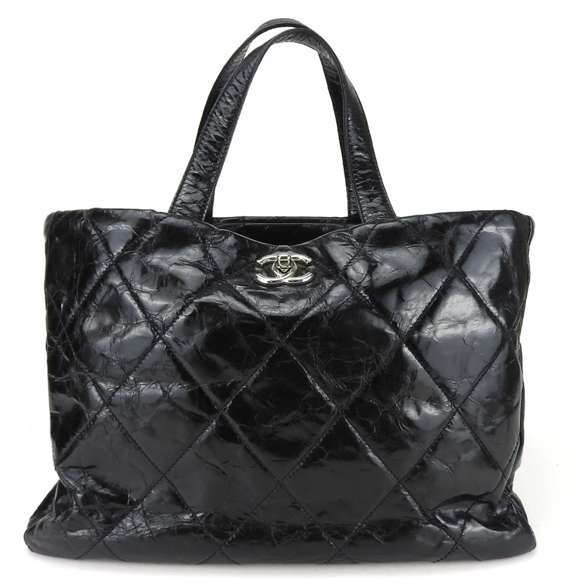 Chanel Leather Tweed Tote Bag (Pre-Owned)