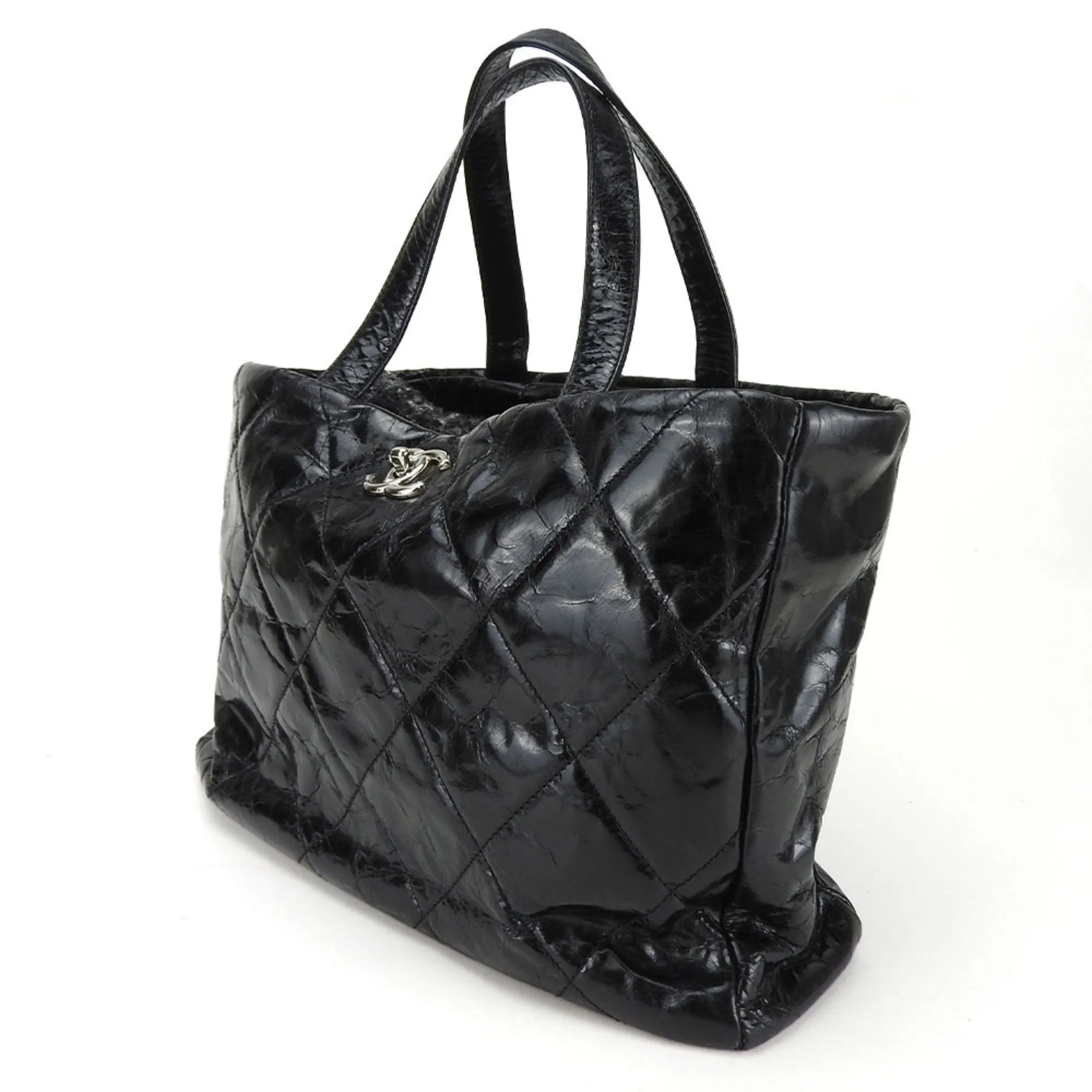 Chanel Leather Tweed Tote Bag (Pre-Owned)