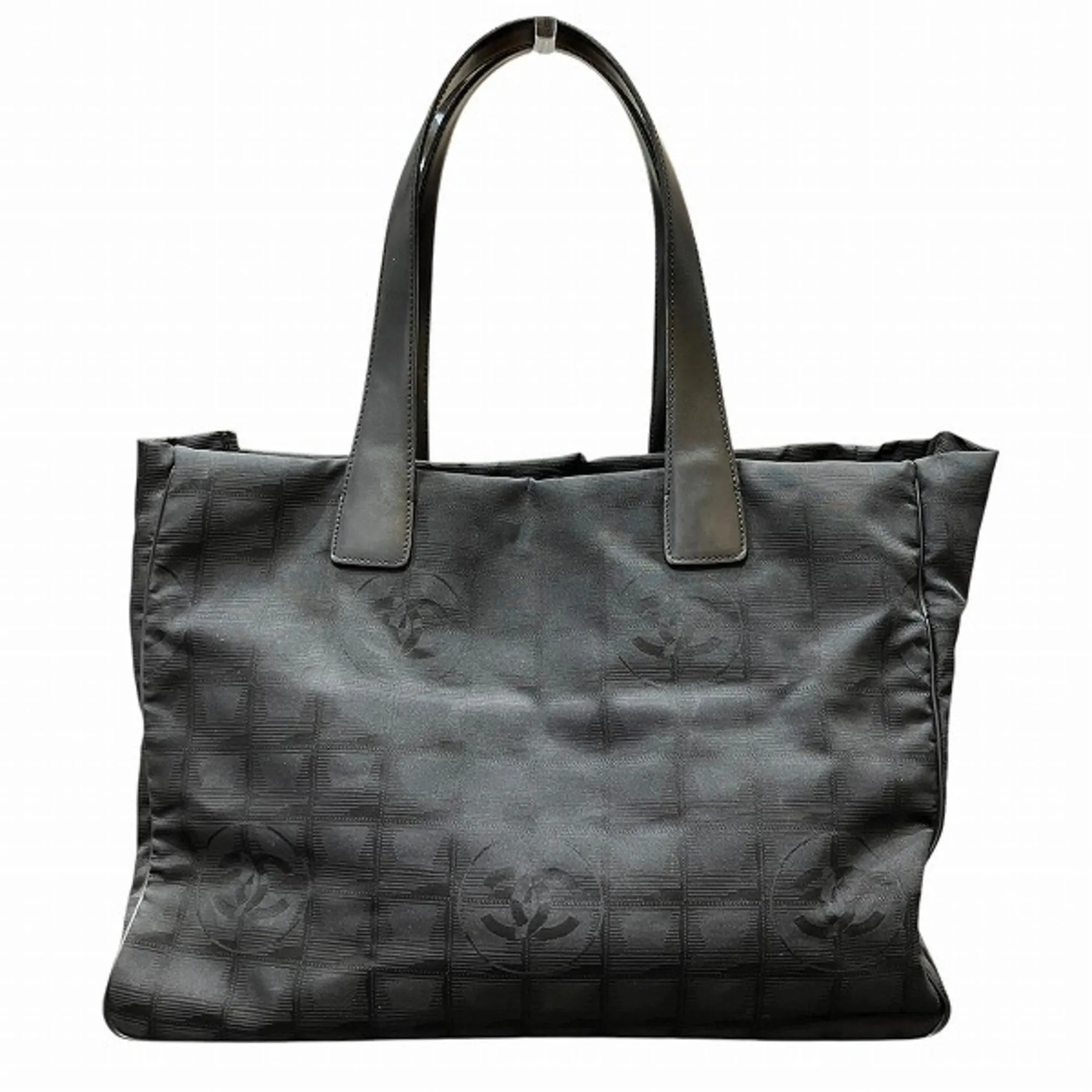 Chanel Nylon Leather Tote Bag (Pre-Owned)