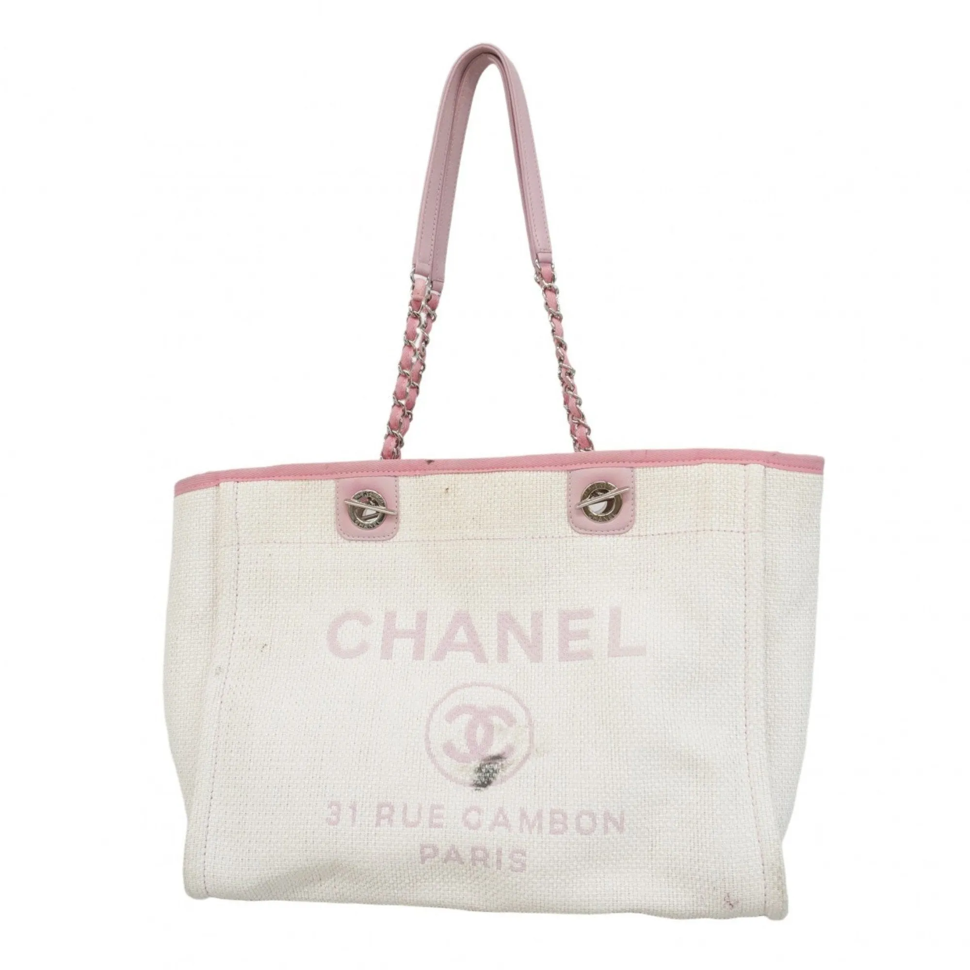 Chanel pink Straw Tote Bag (Pre-Owned)