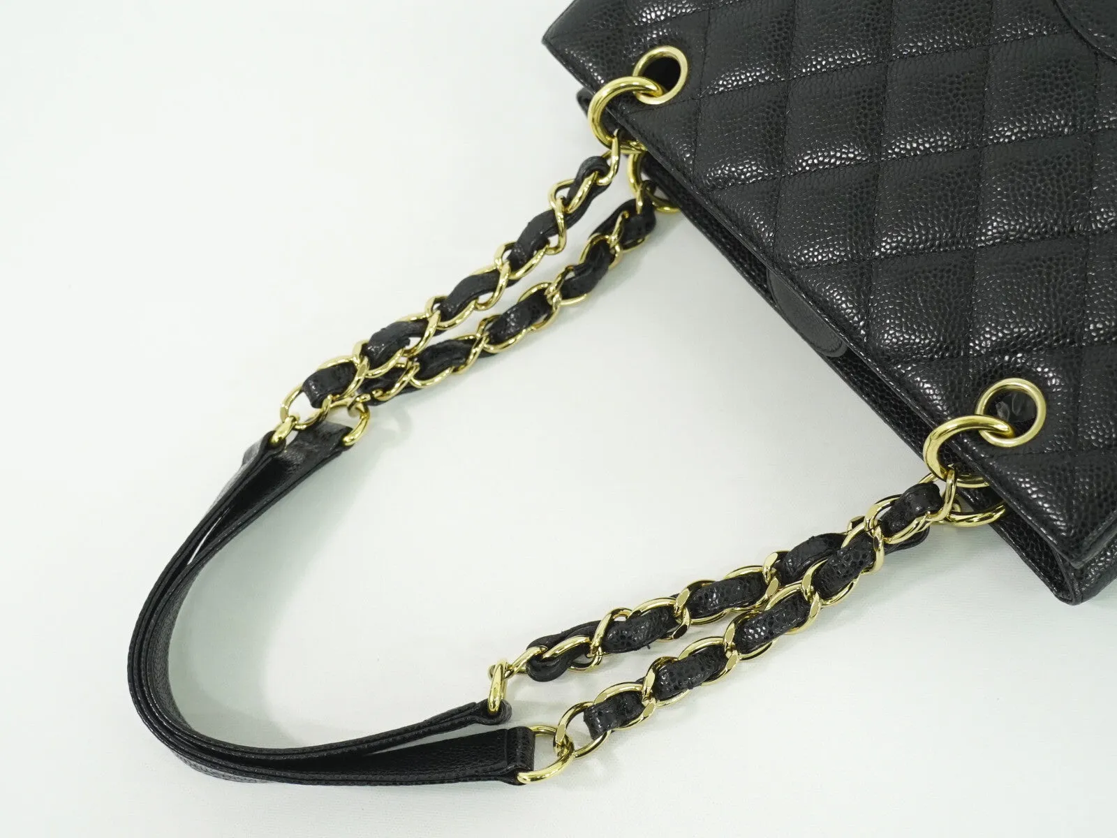 Chanel Pst (Petite Shopping Tote) Leather Tote Bag (Pre-Owned)