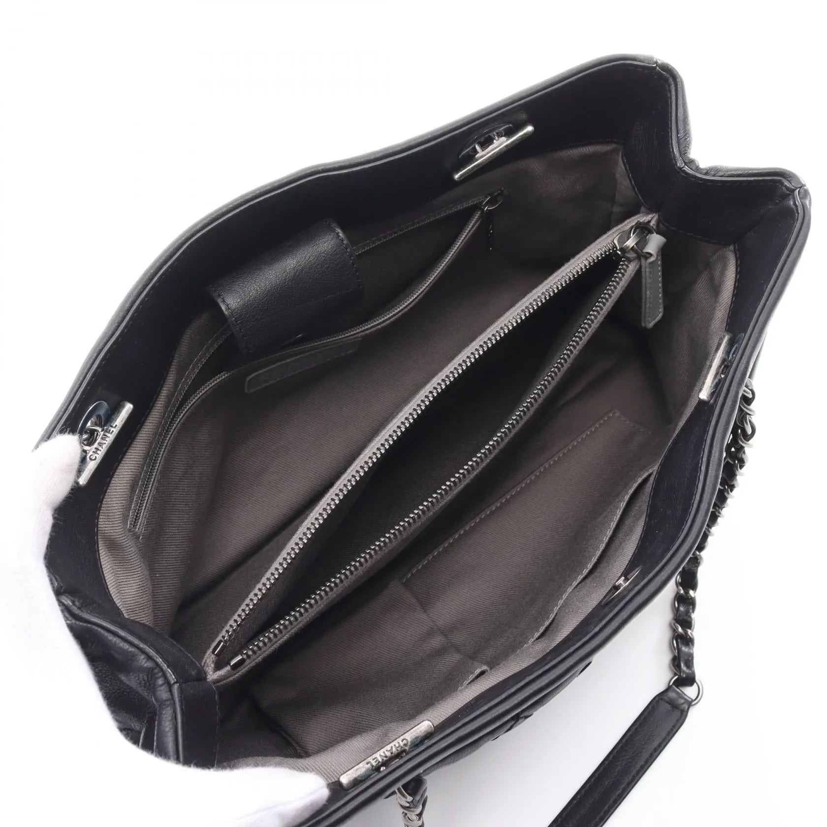 Chanel Wild Stitch Leather Tote Bag