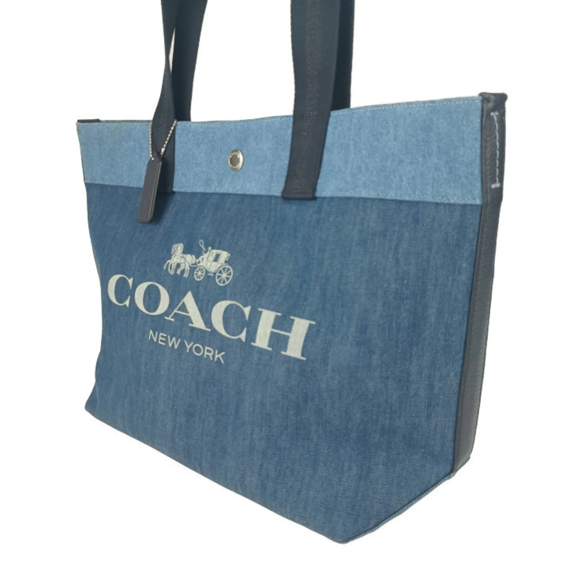 Coach blue Navy blue Handbag Shoulder Bag Tote Bag (Pre-Owned)