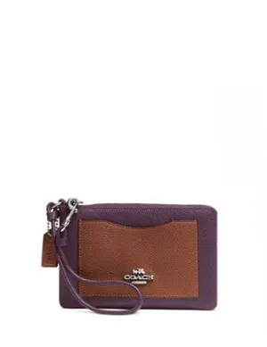 Coach Corner Zip Wristlet in Colorblock Leather