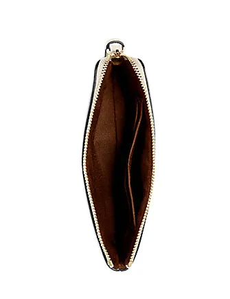 Coach Corner Zip Wristlet In Perforated Signature Leather