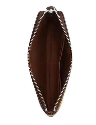 Coach Corner Zip Wristlet In Signature Canvas With Banana Print