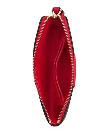 Coach Corner Zip Wristlet In Signature Canvas With Stripe