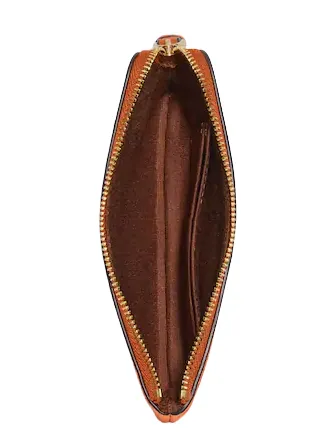 Coach Corner Zip Wristlet With Coach Stripe