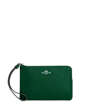 Coach Corner Zip Wristlet