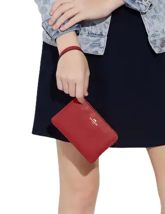 Coach Corner Zip Wristlet