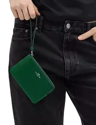 Coach Corner Zip Wristlet