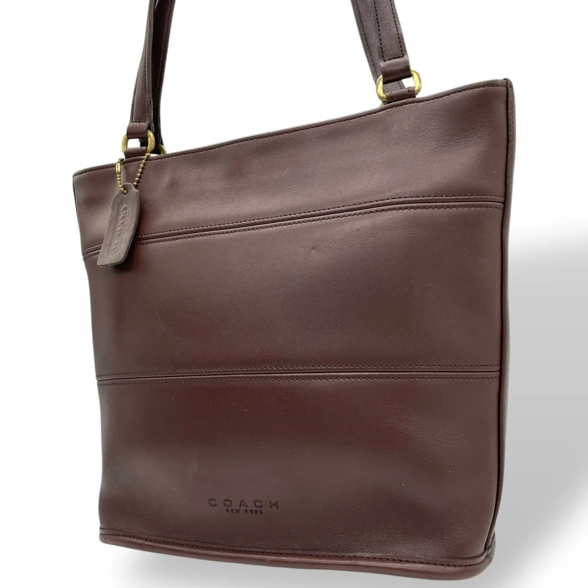 Coach Leather Handbag Tote Bag (Pre-Owned)