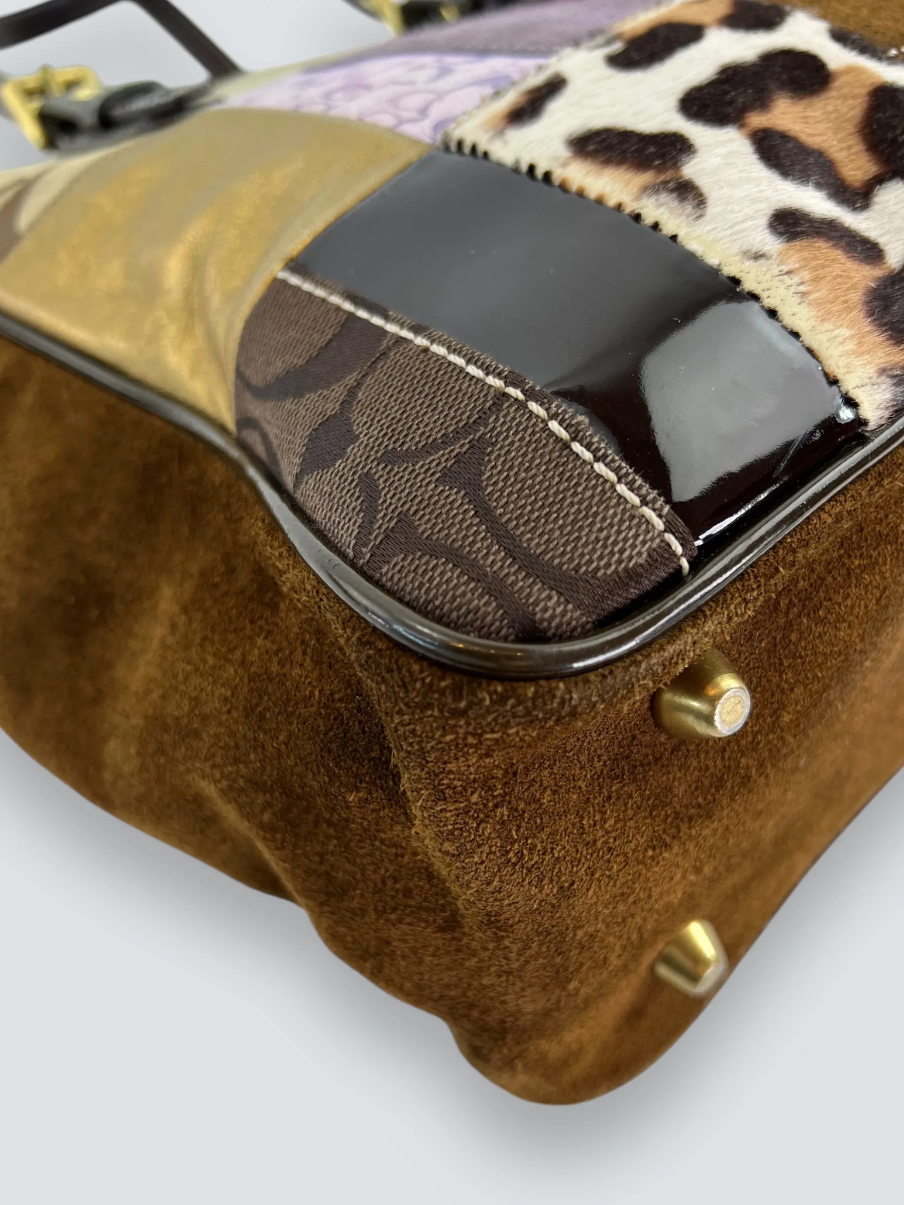 Coach Multi Colour Leather & Suede Tote