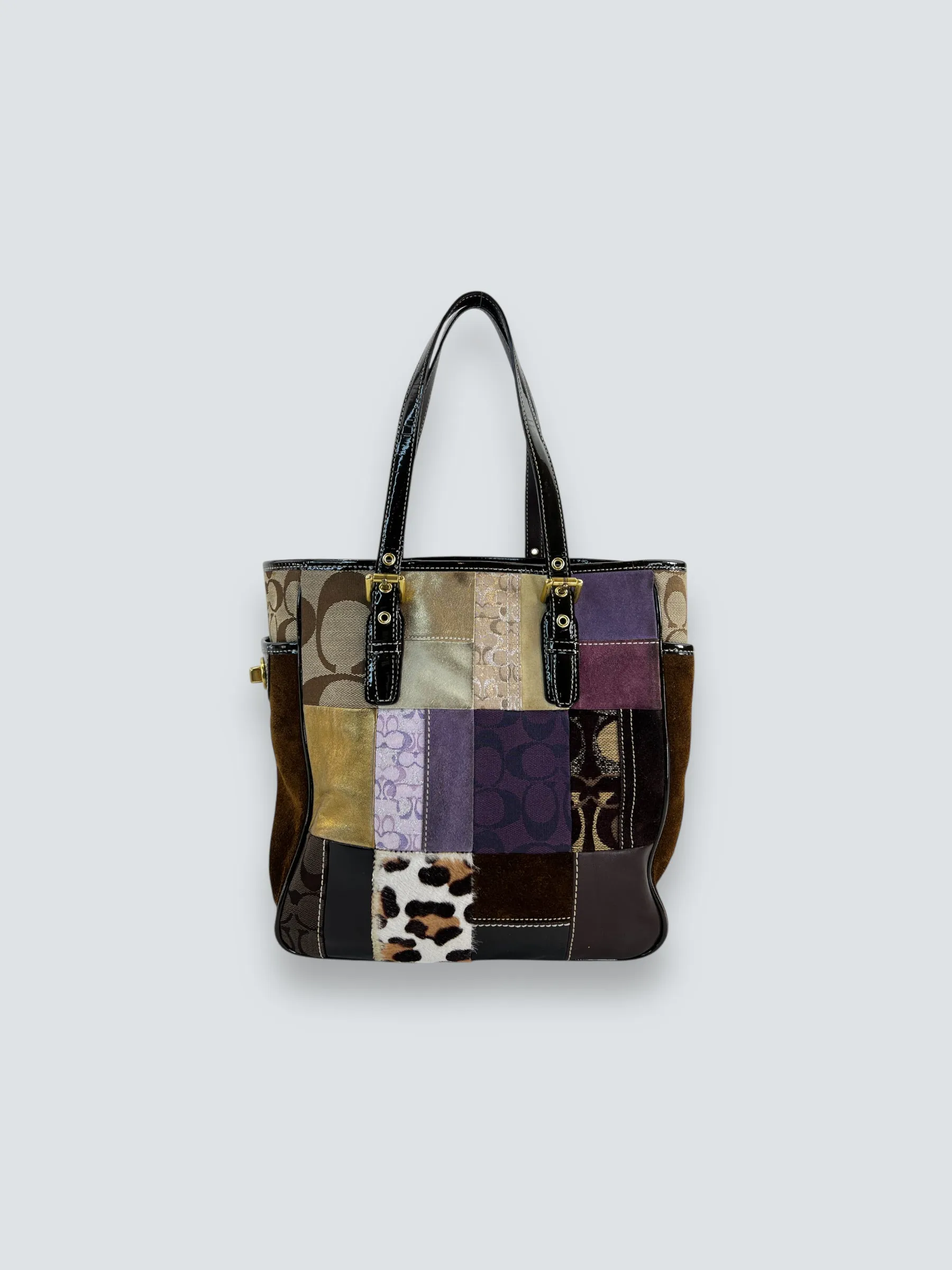 Coach Multi Colour Leather & Suede Tote